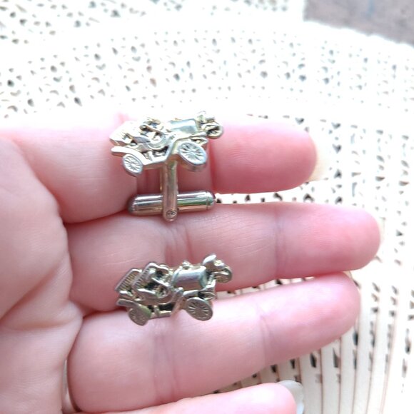 Men's Vintage Cuff Links Old Car Fan's - Picture 7 of 7